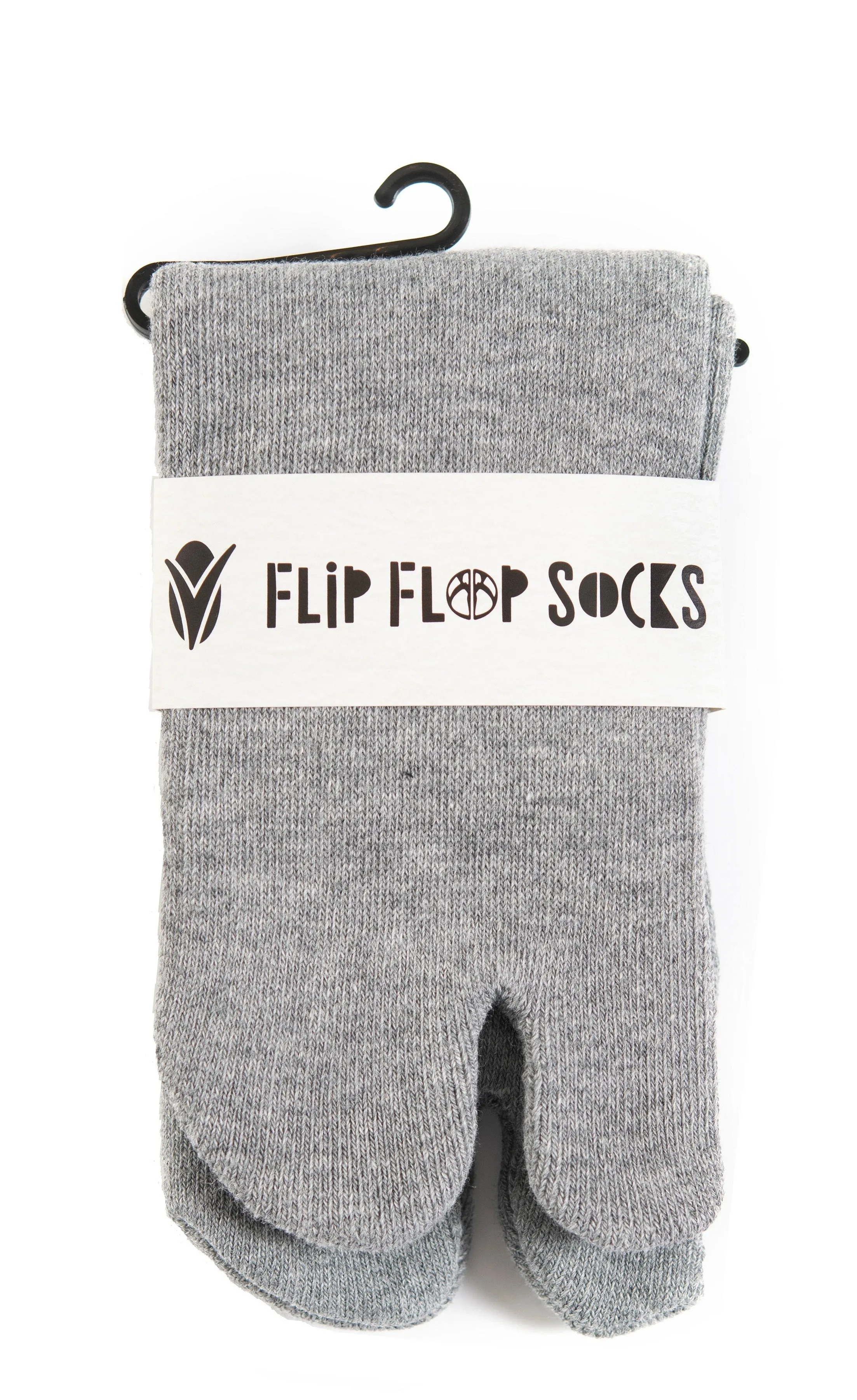 Thicker V-Toe Athletic or Casual Grey Flip-Flop Tabi Socks Cotton Blend Comfortable Stylish - Ankle Socks