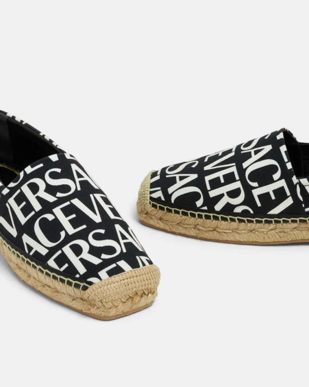 Versace All Over Logo Print Espadrilles