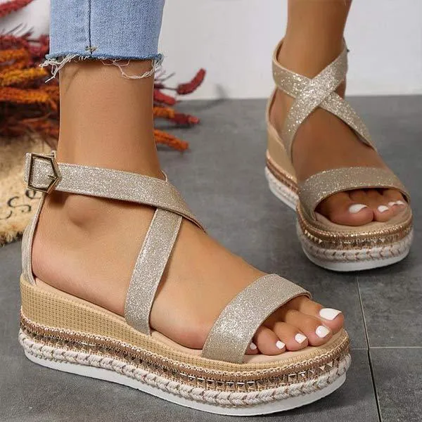 Women's One-Strap Wedge Sandals 92498437C