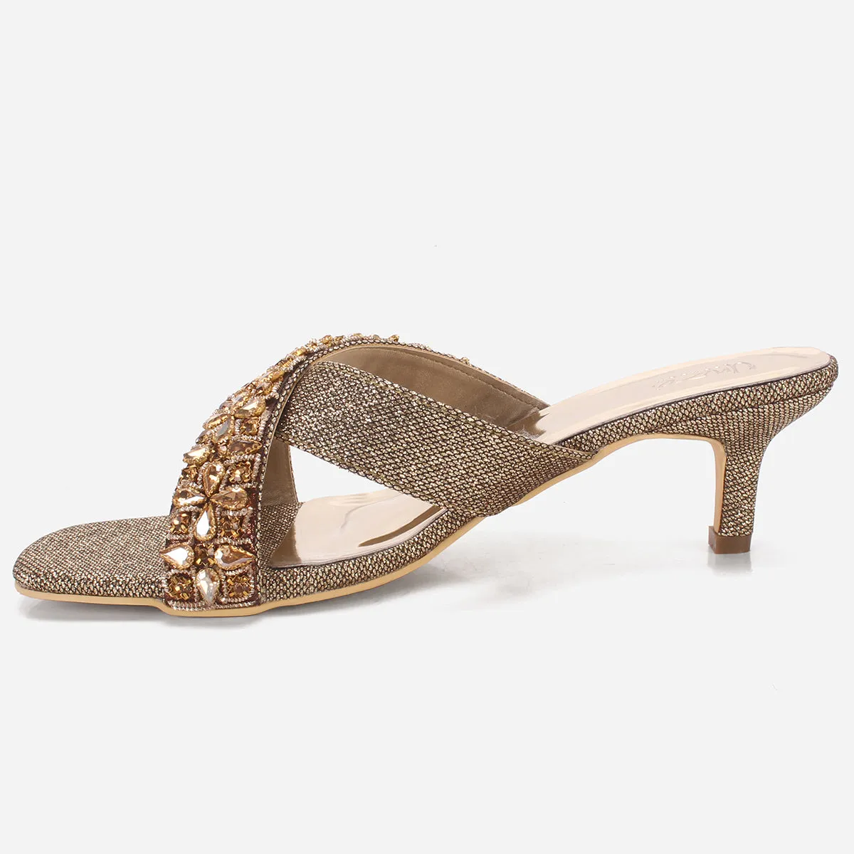 Women's "EMMET" Embellished Slip-on Wedding Party Sandals