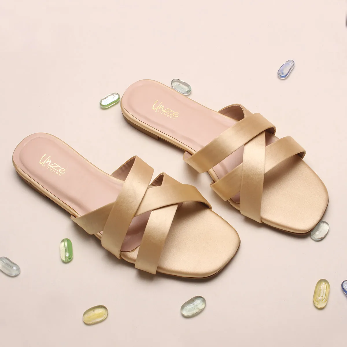 Womens "KILLEY" Flats Summer Open Toe Slippers